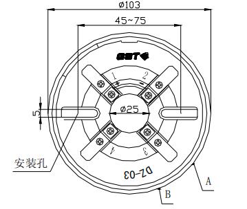 DZ-03定位底座 江苏海湾底座